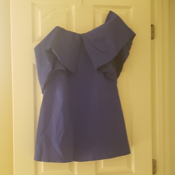 Blue off shoulder prom dress size small - Picture 1 of 3